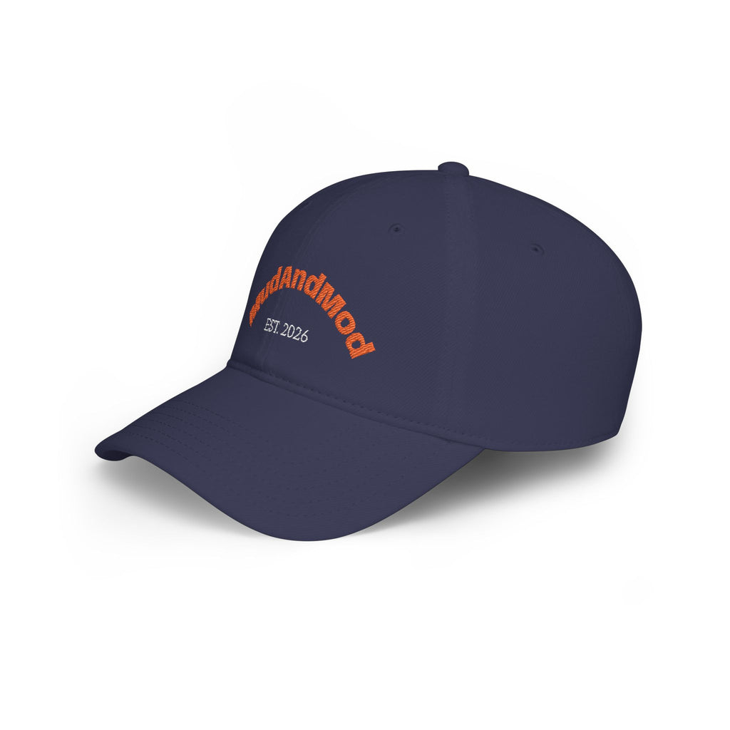 MudandMod EST. 2026 Low Profile Baseball Cap — Embroidered Black Casual Hat