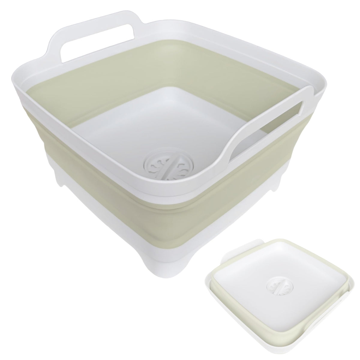 GIMWA 2.4Gal Collapsible Dish Basin with Drain Plug, Baby Bottle Wash Basin