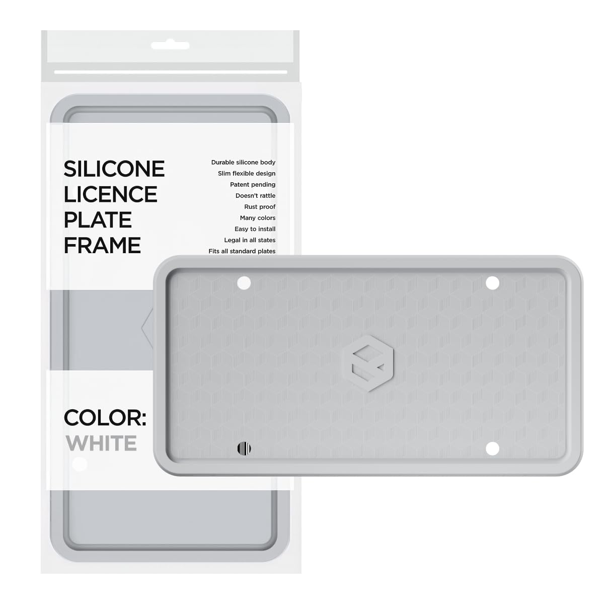 Rightcar Solutions Silicone License Plate Frame, Black (1 Pack)