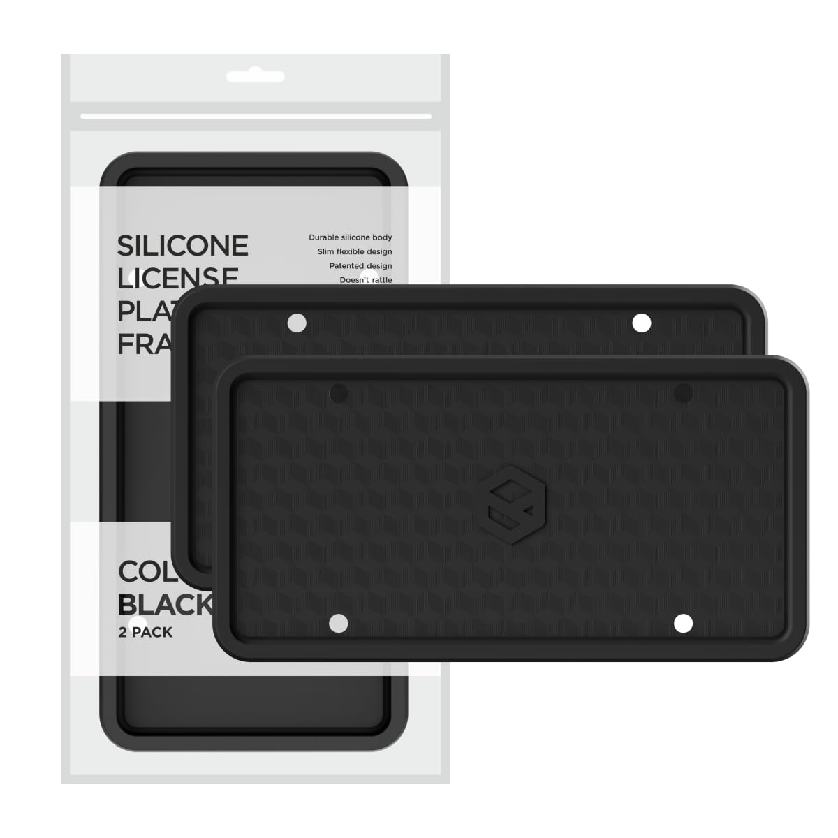 Rightcar Solutions Silicone License Plate Frame, Black (1 Pack)