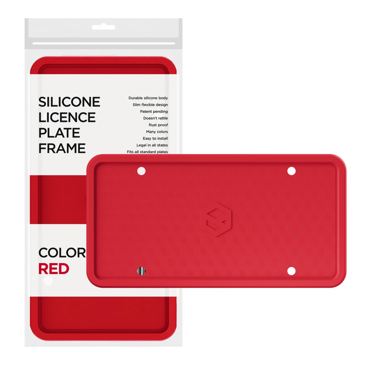 Rightcar Solutions Silicone License Plate Frame, Black (1 Pack)