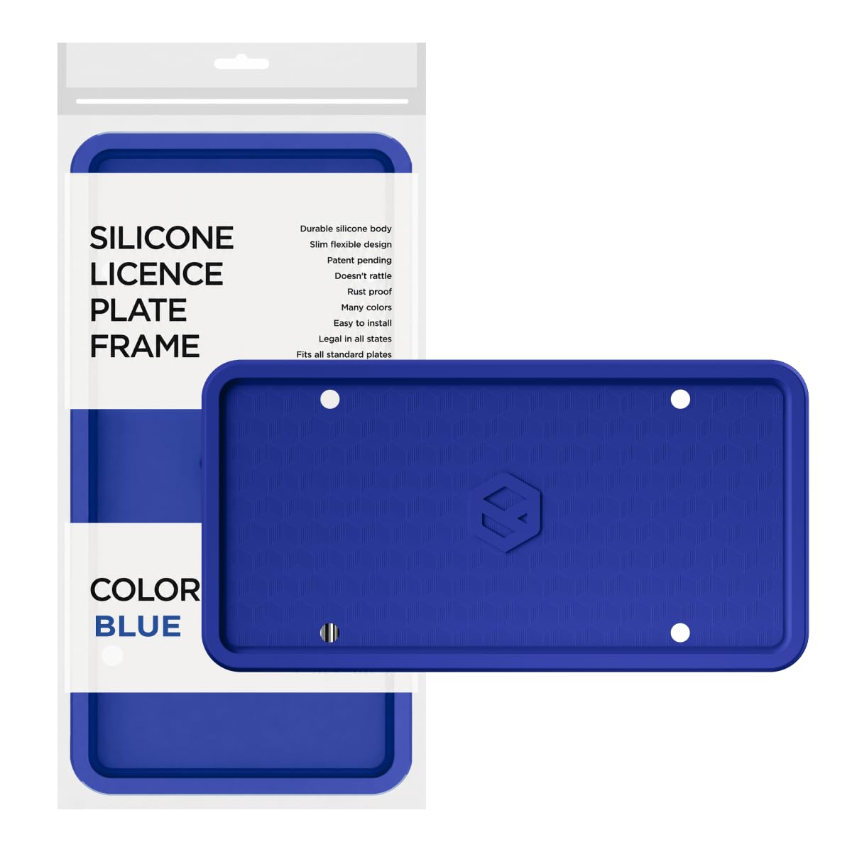 Rightcar Solutions Silicone License Plate Frame, Black (1 Pack)