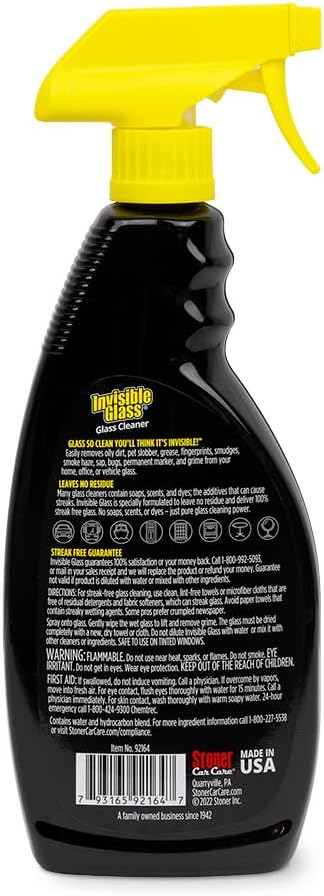 Invisible Glass Auto Glass Cleaner Spray, 22 fl oz, 92164