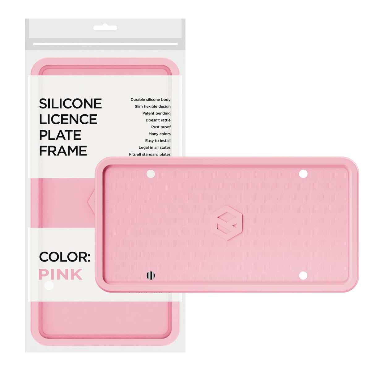 Rightcar Solutions Silicone License Plate Frame, Black (1 Pack)