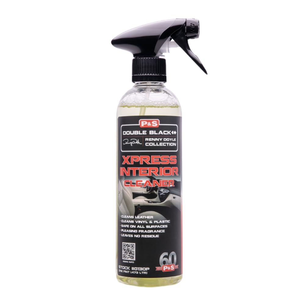 P & S PROFESSIONAL DETAIL PRODUCTS Xpress Interior Cleaner – Safe for Leather, Vinyl, Plastic & More, Removes Dirt, Grease & Oil, No Residue, Fresh Scent, No Dilution Needed - 1 Gallon