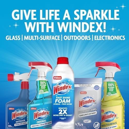 Windex Automotive Car Glass Cleaner Spray, 23 oz