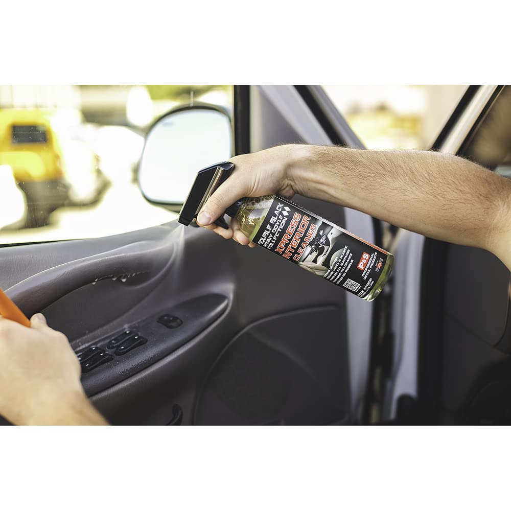 P & S PROFESSIONAL DETAIL PRODUCTS Xpress Interior Cleaner – Safe for Leather, Vinyl, Plastic & More, Removes Dirt, Grease & Oil, No Residue, Fresh Scent, No Dilution Needed - 1 Gallon