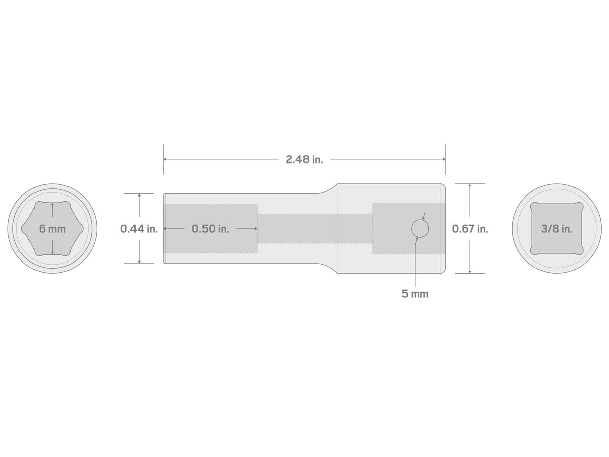 TEKTON 3/8 Inch Drive x 13 mm 6-Point Impact Socket | SID13113