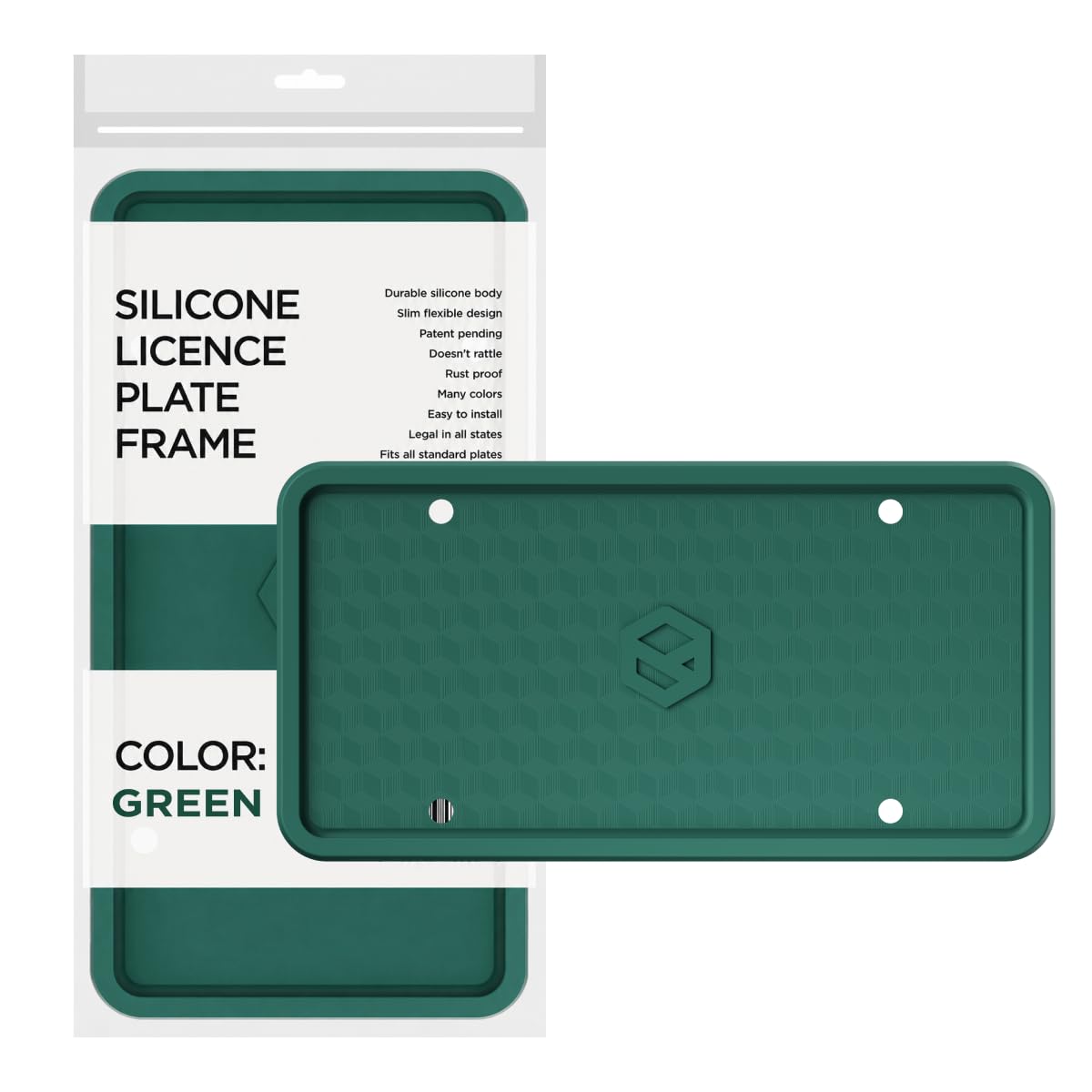 Rightcar Solutions Silicone License Plate Frame, Black (1 Pack)