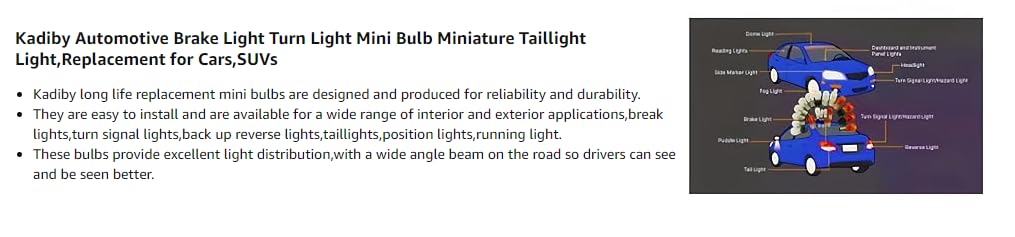 12 Pack 3157 4157 Bulb, P27/7W Brake/Tail/Turn Signal Bulbs.