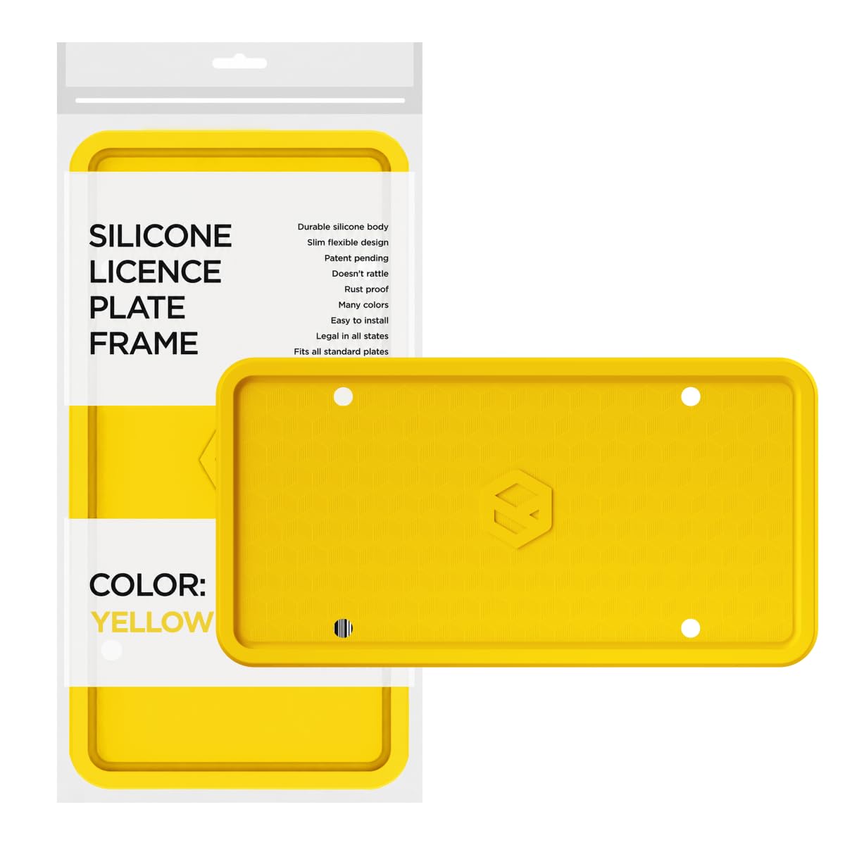 Rightcar Solutions Silicone License Plate Frame, Black (1 Pack)