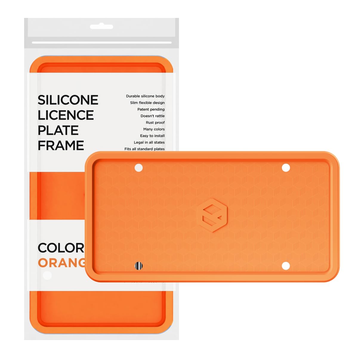 Rightcar Solutions Silicone License Plate Frame, Black (1 Pack)