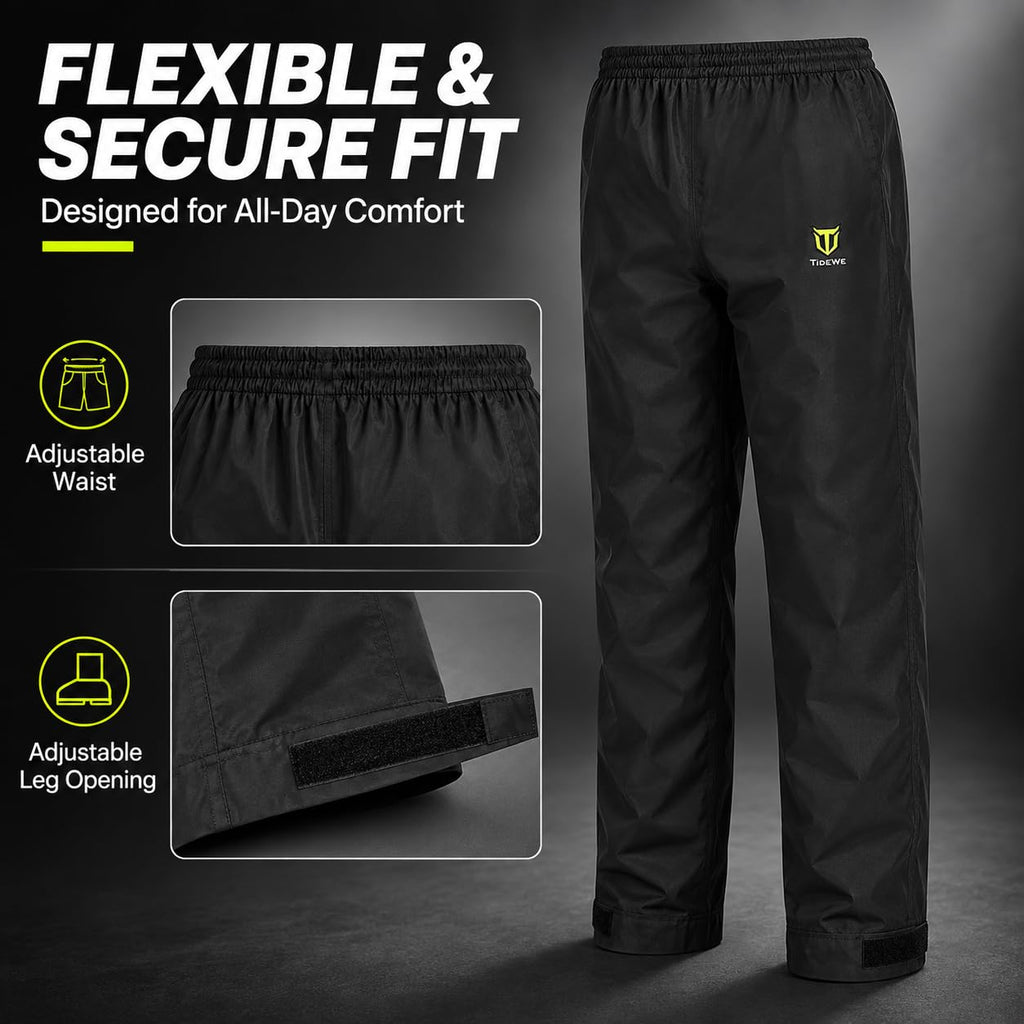 TIDEWE Rain Suit for Men, Waterproof Lightweight 2-Piece Rain Gear