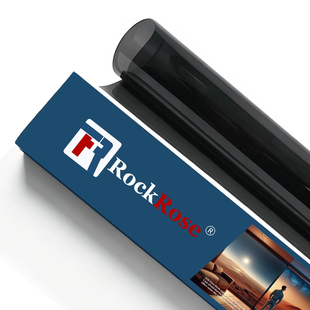 RockRose 5% Premium Carbon Car Window Tint Film 20 in x 10FT 2PLY Charcoal Privacy Film UV, Heat Blocking Tint for Car or Home Adhesive Film Easy Shrink, Plotter Friendly Pro Grade