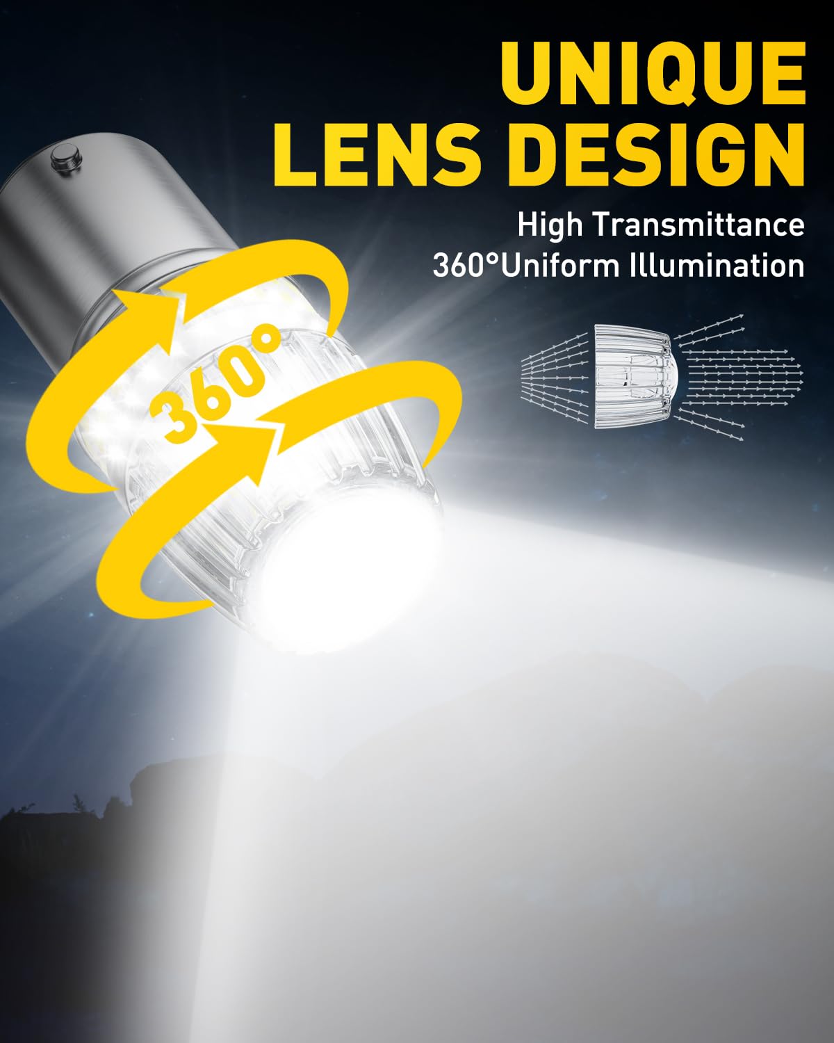 AUXITO 194 LED Bulb 6000K White Dome Light, 168 2825 W5W T10 Wedge 24-SMD 3014 Chipsets Error Free LED Replacement Light for Car Interior LED Dome Map Door License Marker Lights, Pack of 10