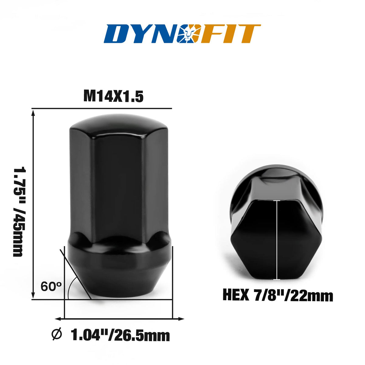 dynofit 24pcs 14x1.5 OEM/Stock Lug Nuts for 2015-2026 Expedition/F-150, M14-1.5 One-Piece Design Factory Chrome Wheel Lugnuts for Lincoln 2015-2026 Navigator, 21mm Hex Anti-Rusting Updated