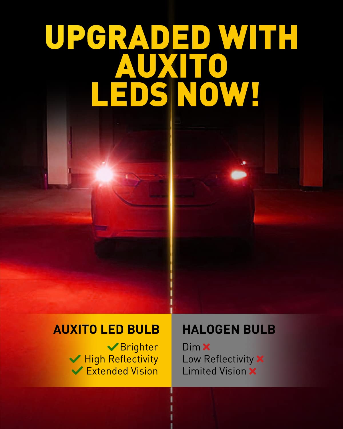 AUXITO 194 LED Bulb 6000K White 168 2825 W5W T10 Wedge 14-SMD Interior Car Bulbs Replacement for Dome Map Door Courtesy Trunk License Plate Parking Lights, 10 PCS