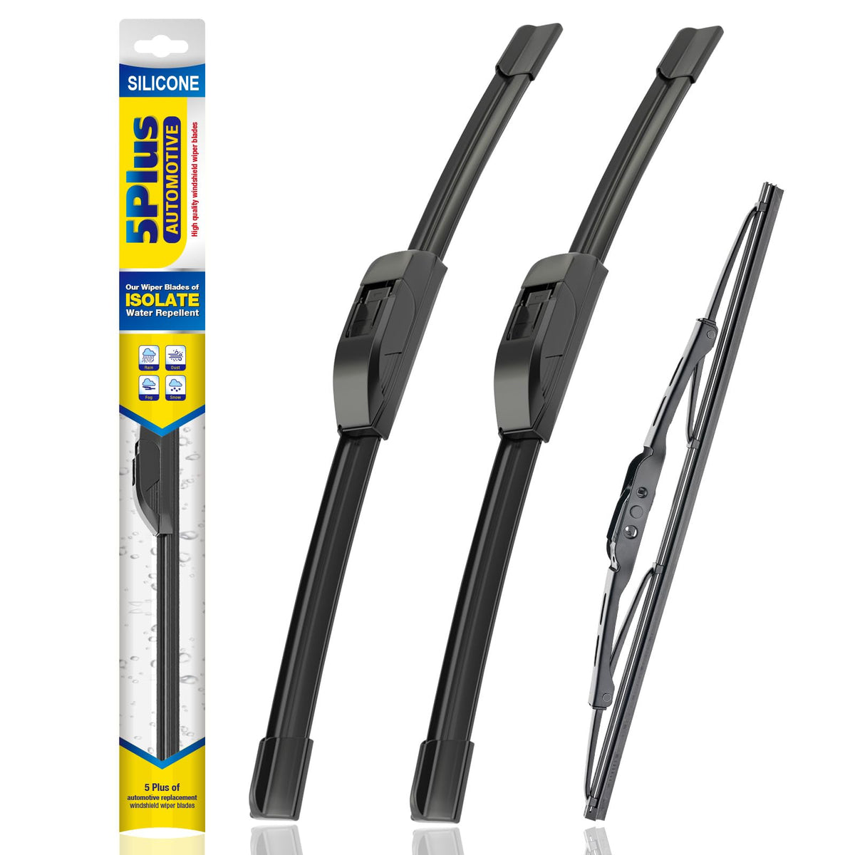 5 PLUS Silicone Windshield Wipers Fits Ford Explorer 2011-2024 (3 PACK)