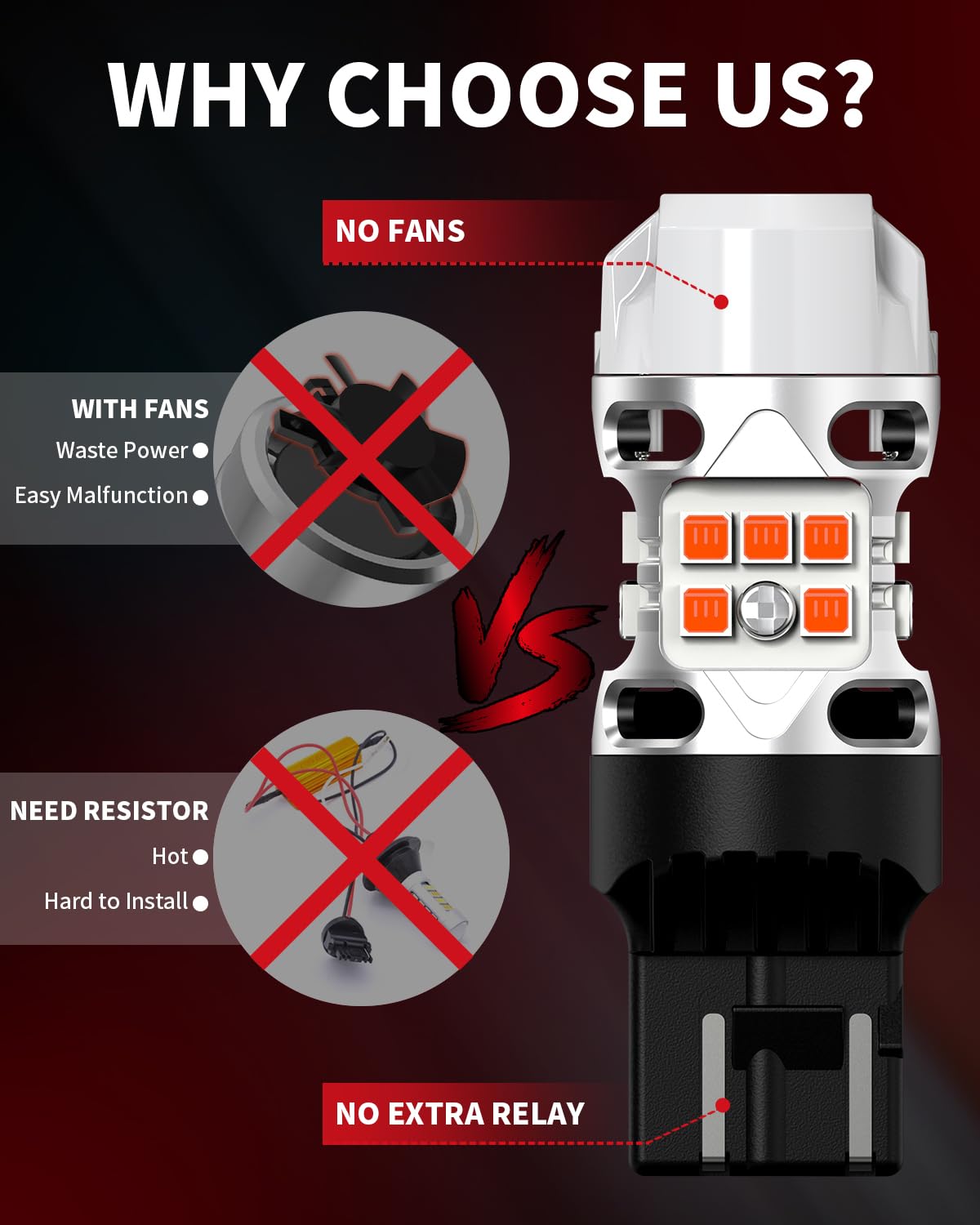 LASFIT 921 LED Bulb Reverse Lights, 912 T15 Back Up Light CANBUS Error Free W16W 906 Reversing Bulb 904 916 6000K Xenon White New Upgrade Design, Plug and Play (Pack of 2)