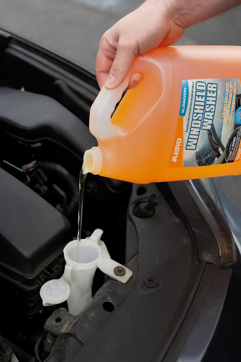 ABRO Windshield Washer Fluid 1 Gallon, Streak-Free Bug Remover, 1 Pack