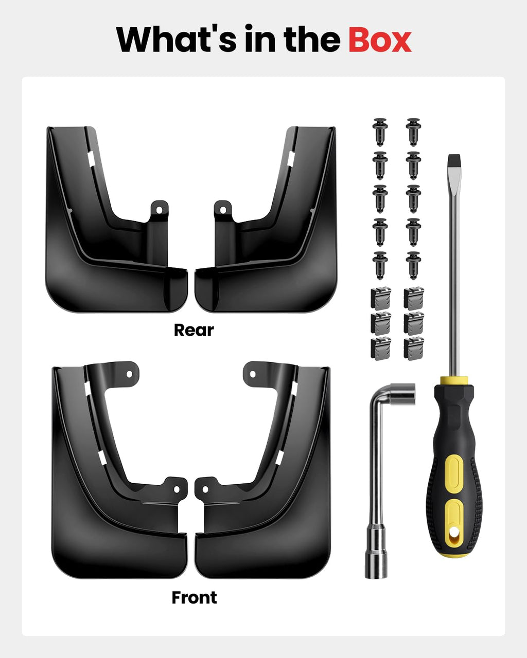 REEVAA Tesla Model Y Juniper 2025–2026 Mud Flaps Accessories, Set of 4