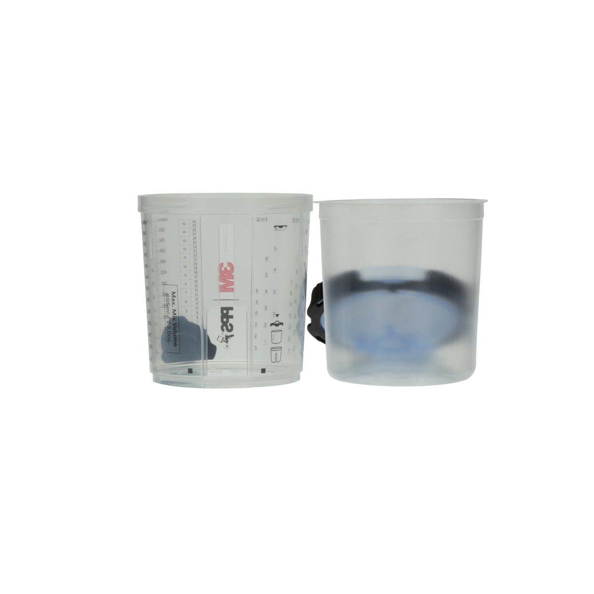 3M 26000 PPS 2.0 Spray Gun Cup, Lids and Liners Kit, Standard, 200-Micron Filter, 22 Ounces, BLACK,SILVER