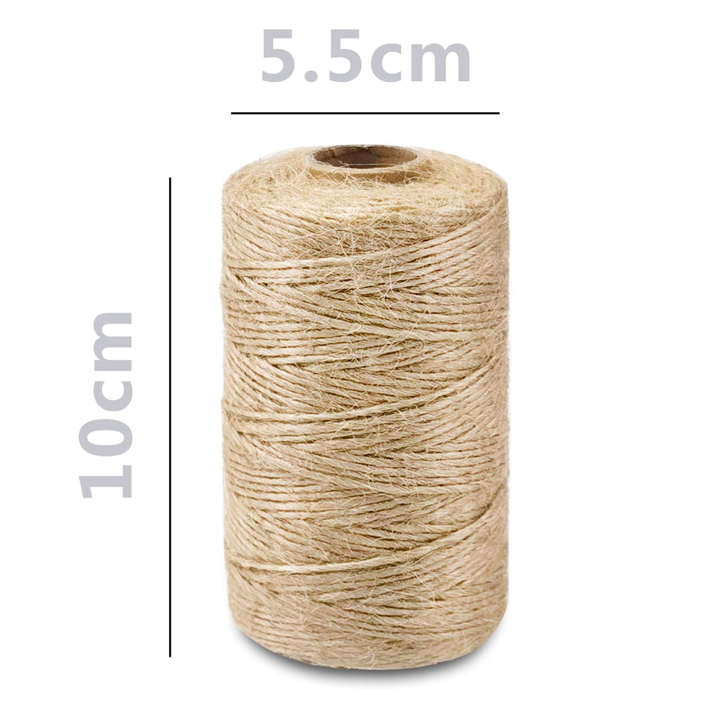 SMART&CASUAL 2mm Natural Jute Twine String Thin for Craft Plant Garden Gift Wrapping Christmas Handmade Art Decoration Packing String Home Art Decoration (Brown) (800 Ft (244M))