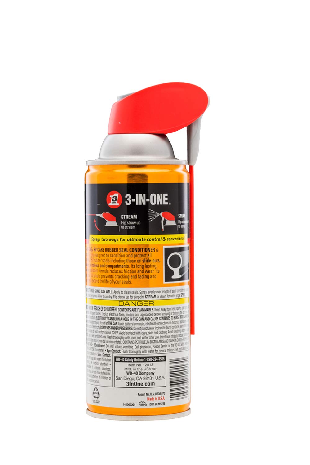 3-IN-ONE RVcare Window & Track Dry Lube with SMART STRAW SPRAYS 2 WAYS, 10 OZ