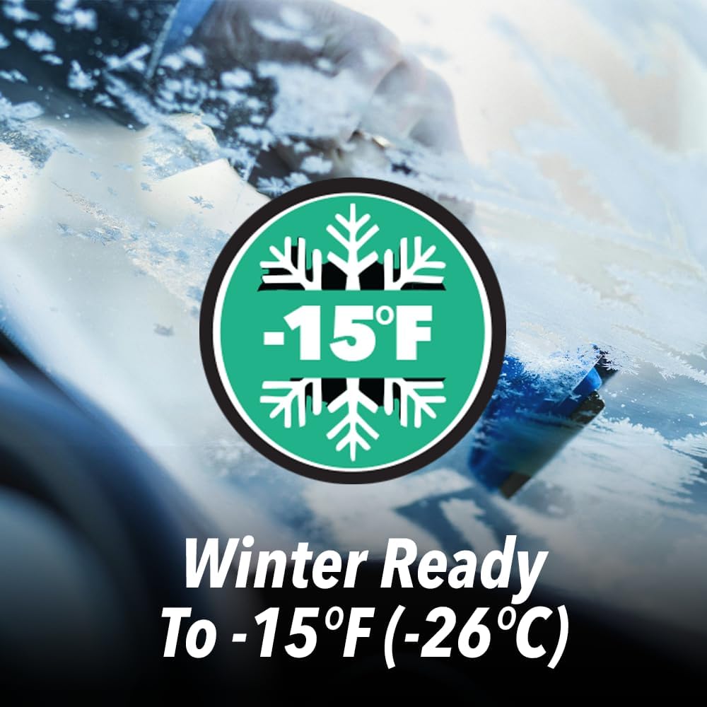Clean Revolution EV Windshield Washer Fluid, 128oz, 100% Methanol-Free, Winter Ready up to -15F, Compatible with Electric Vehicles & Performance Cars