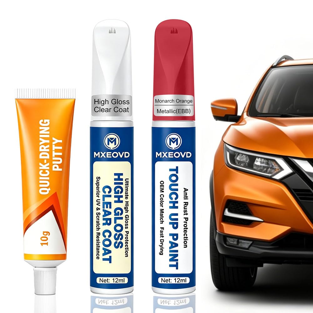 Silver Ice Metallic (GAN/WA636R/17) Touch Up Paint Compatible with Chevrolet, All in One Car Scratch Repair Kit with Primer Putty & Clear Coat, Complete Sanding Tools Set for Scratches Chips Nicks