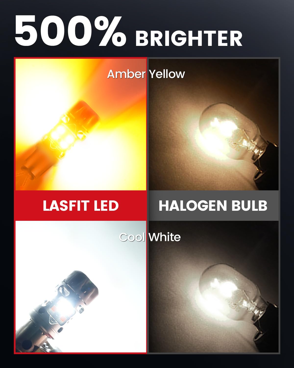 LASFIT 921 LED Bulb Reverse Lights, 912 T15 Back Up Light CANBUS Error Free W16W 906 Reversing Bulb 904 916 6000K Xenon White New Upgrade Design, Plug and Play (Pack of 2)
