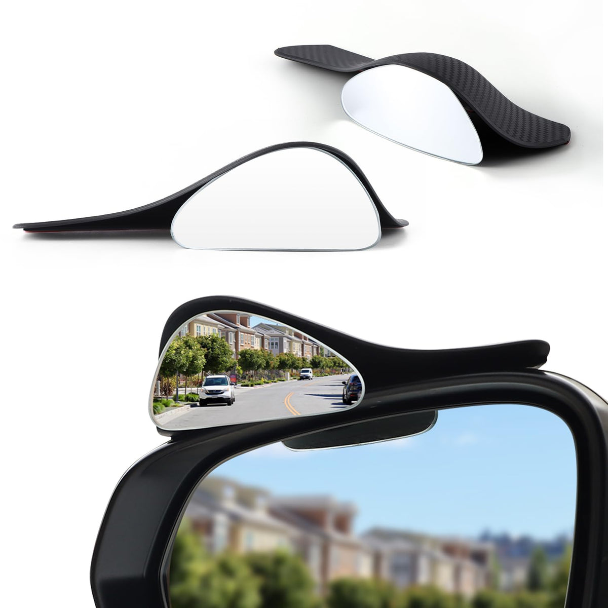 LivTee Blind Spot Car Mirror, HD Glass Frameless Convex Side Mirror Blindspot, Wide Angle Rear View Mirrors for SUVs, Trucks and RVs - Car Accessories