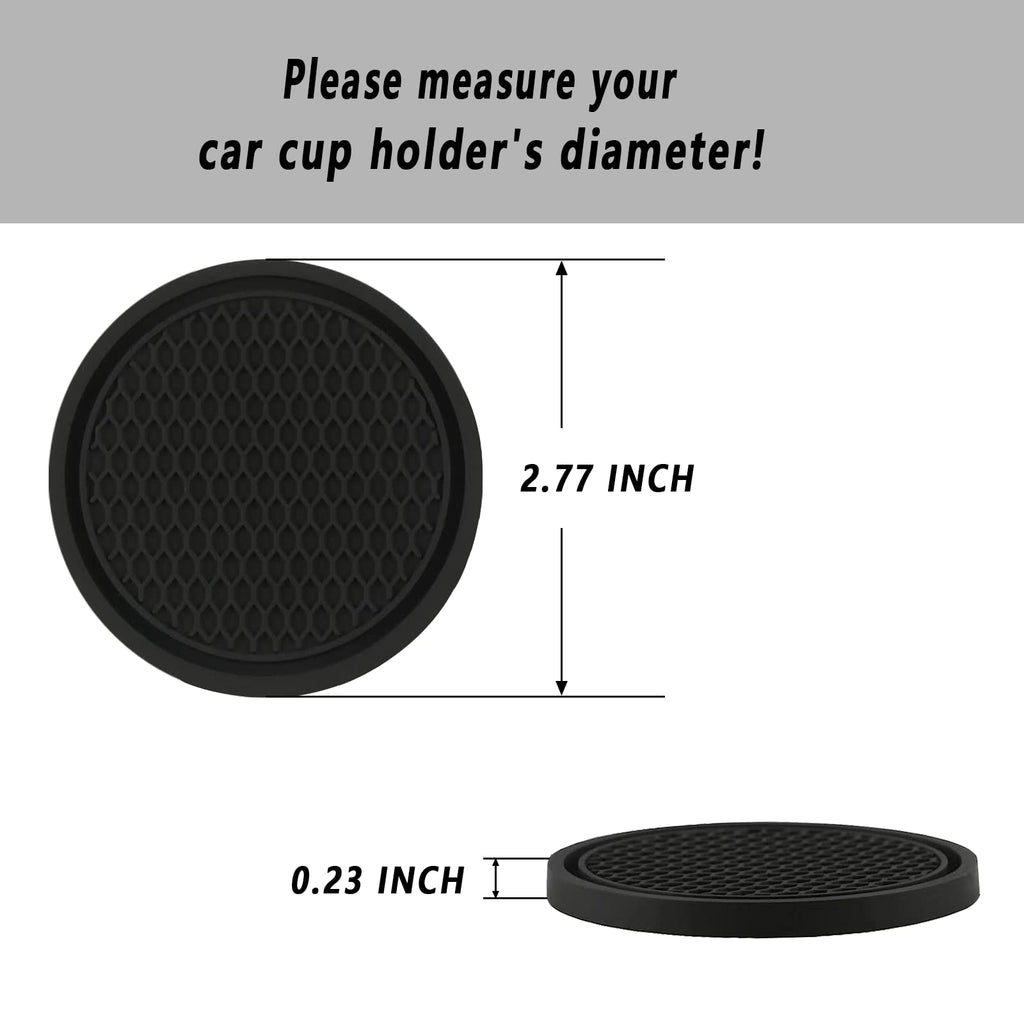 ZSDY Car Cup Coaster, 4PCS Universal Auto Non-Slip Cup Holder Embedded in Ornaments Coaster, Car Interior Accessories Sets, Pink