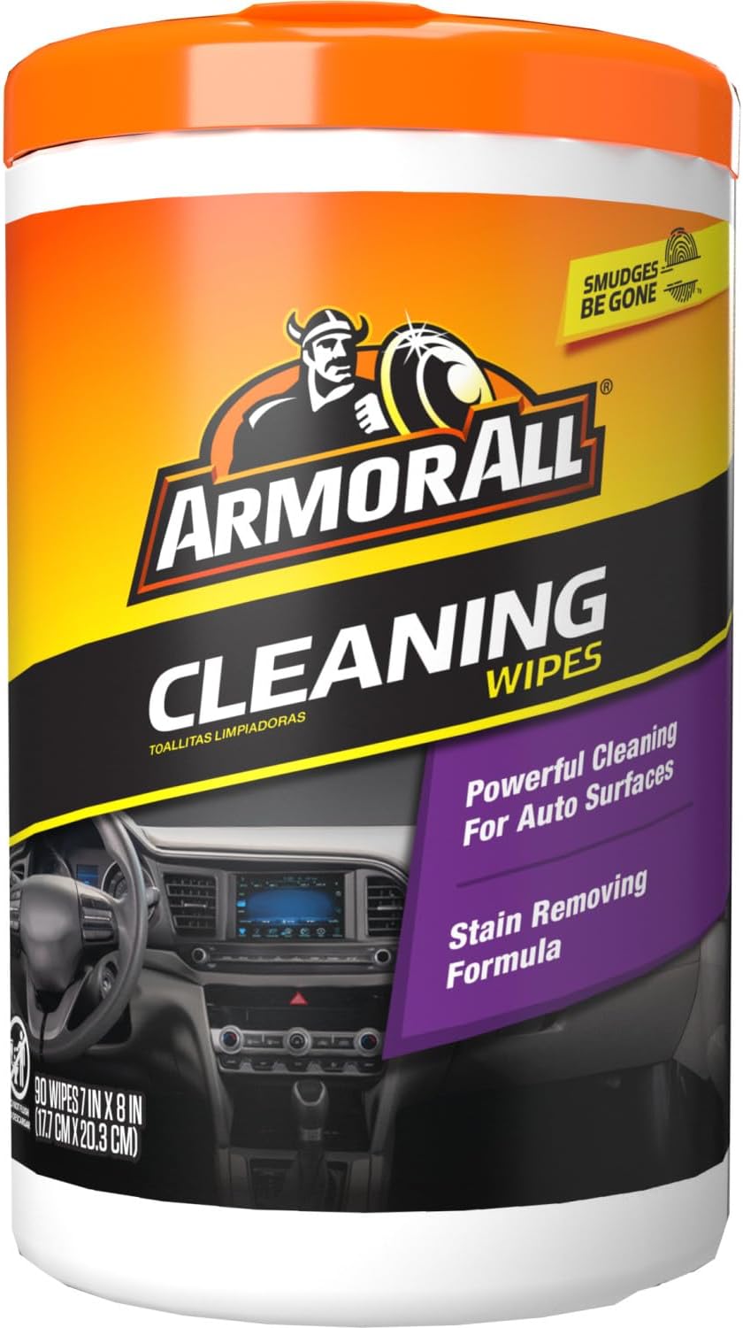 Armor All Car Cleaning Wipes, 90 Count Canister, Car Wipes