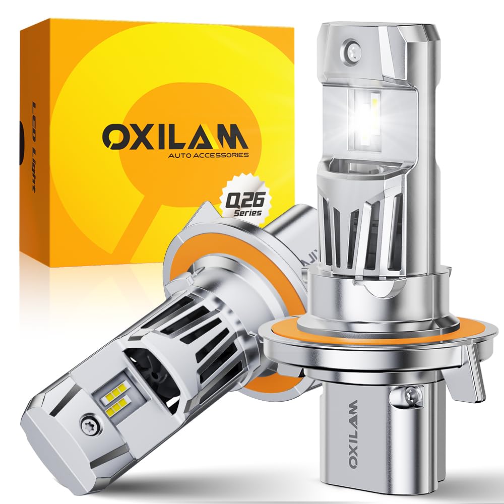 OXILAM H7 LED Light Bulb, 60000LM 10X Brighter 6500K White, Anti-Flicker, 60,000Hrs Lifespan, Plug and Play, H7 Fog Compatible with Cars Trucks SUVs, Pack of 2