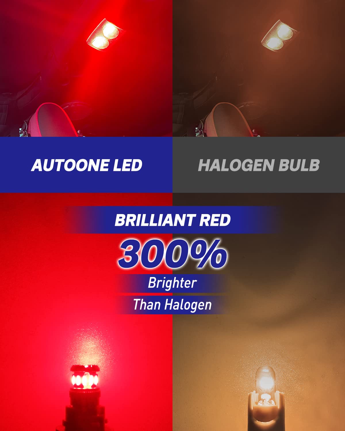 AUTOONE 194 LED License Plate Light 300% High Brightness T10 168 2825 W5W Bulbs for Dome Map Door Courtesy Interior Car 6500K White, Pack of 2