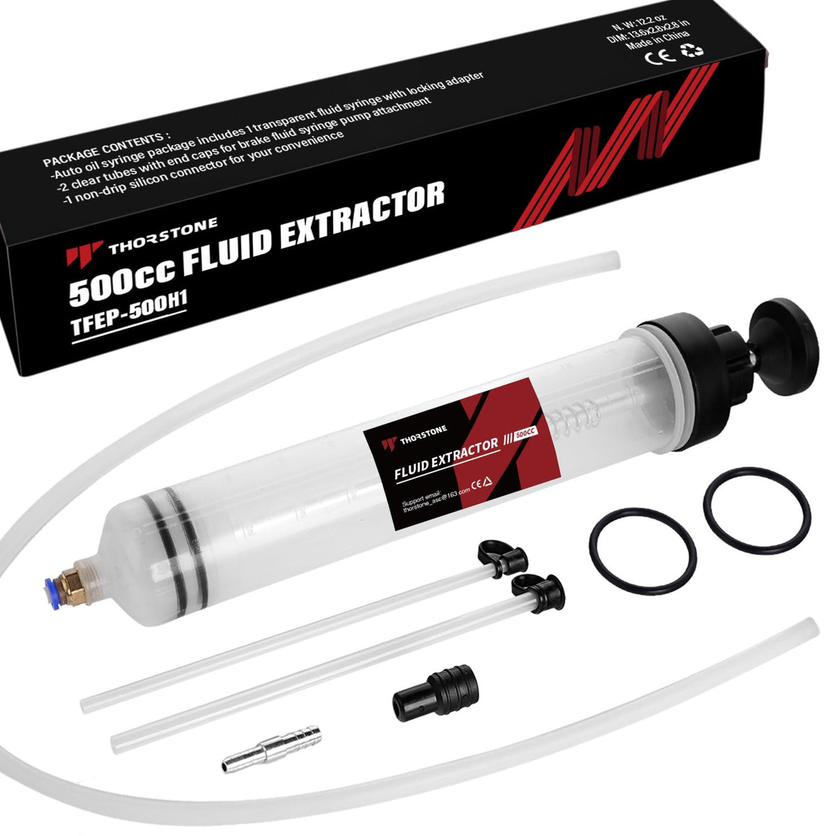 Thorstone 200cc Fluid Extractor Pump with 2pcs 22cm PVC Suction Tubes