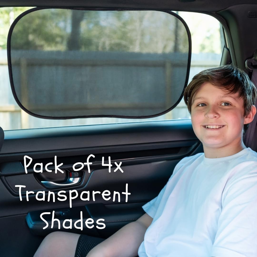 Car Window Shades - Certified 99.79% UVA & 99.95% UVB Sun Protection