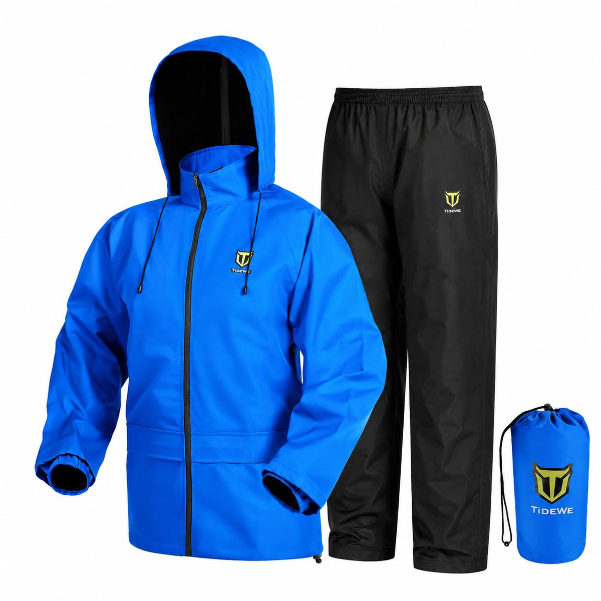 TIDEWE Rain Suit for Men, Waterproof Lightweight 2-Piece Rain Gear
