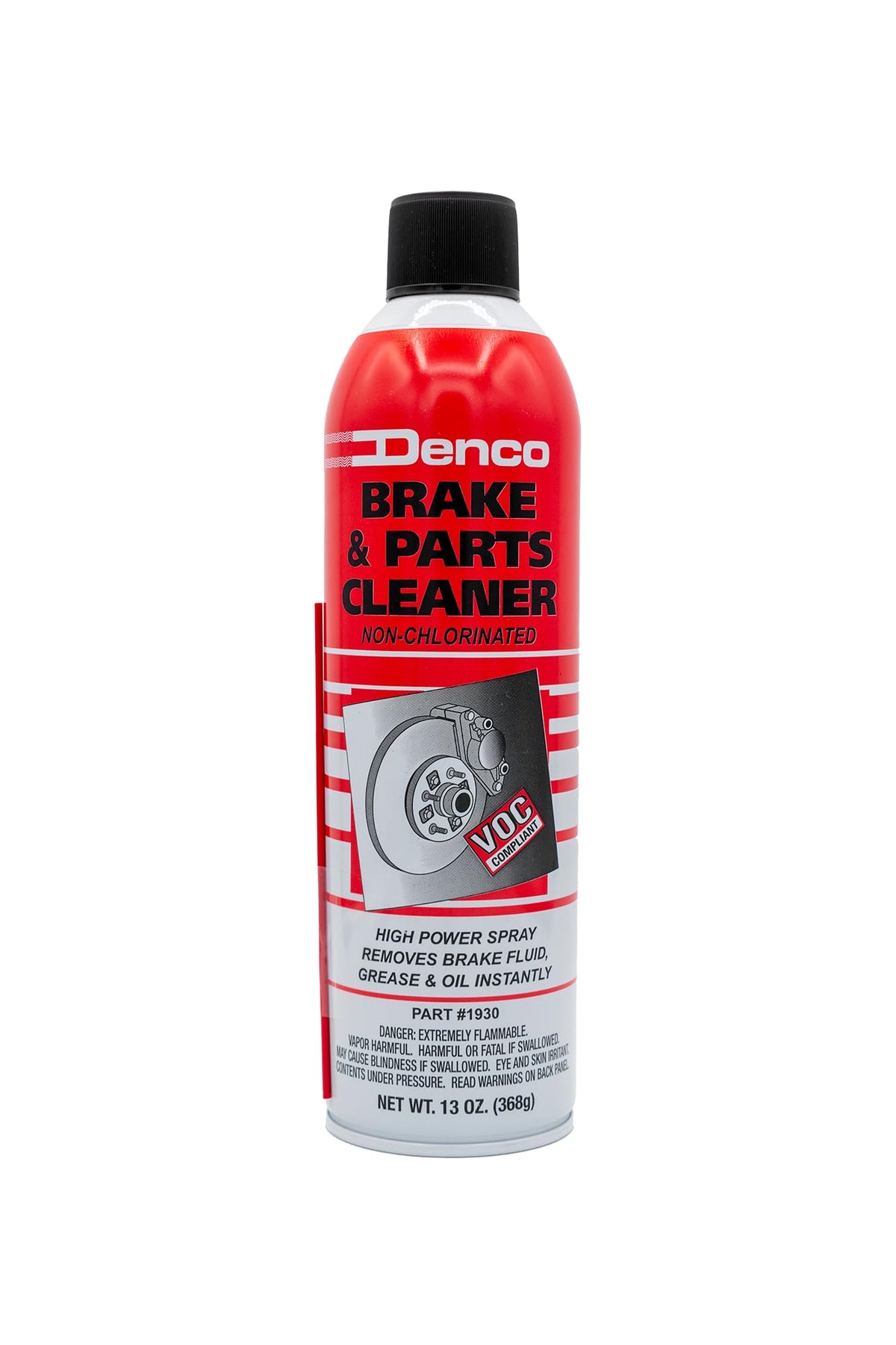 Denco 1930 Brake & Parts Cleaner, Non-Chlorinated, 13oz, 12-Pack