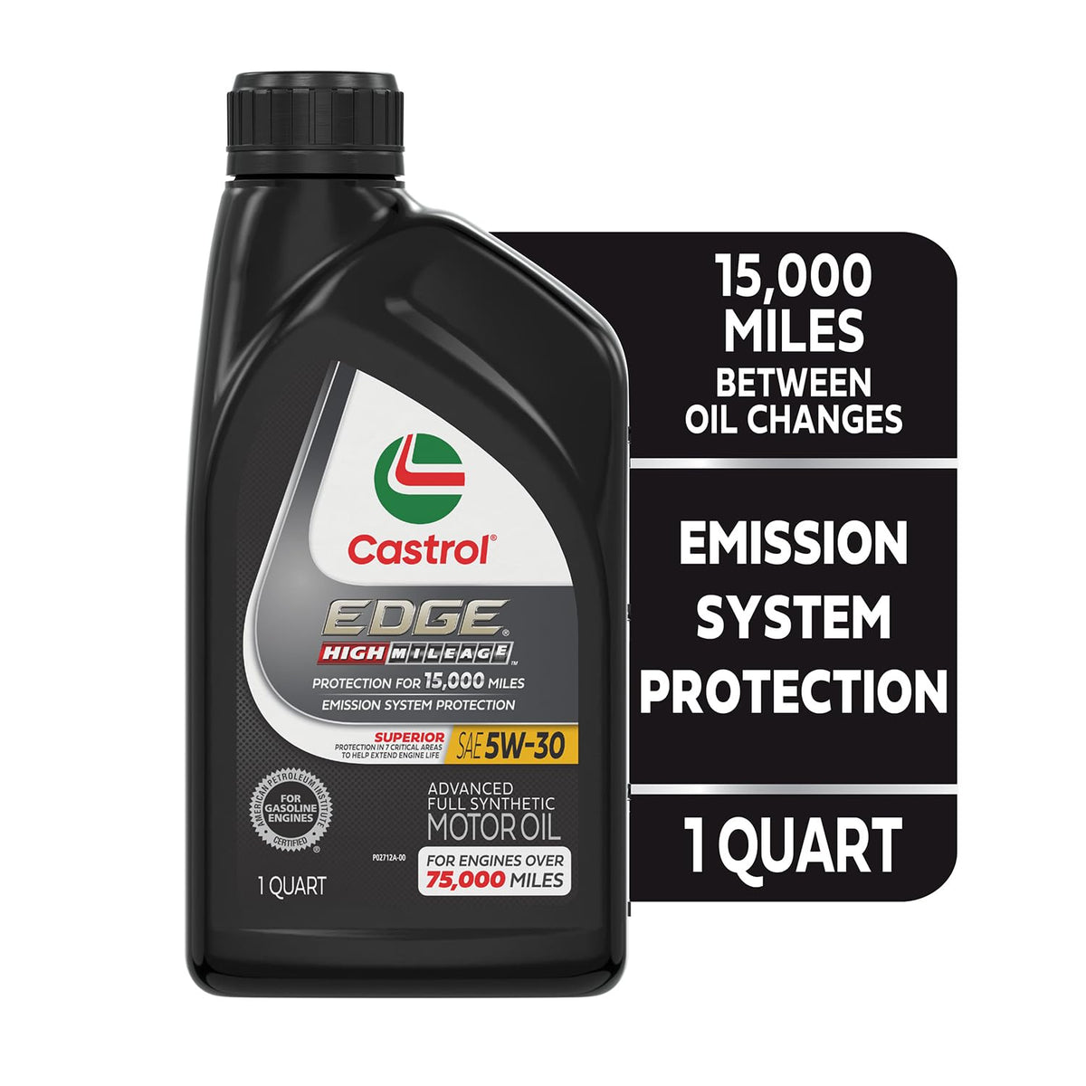 Castrol EDGE High Mileage 5W-30 Advanced Full Synthetic Motor Oil, 5 Quarts