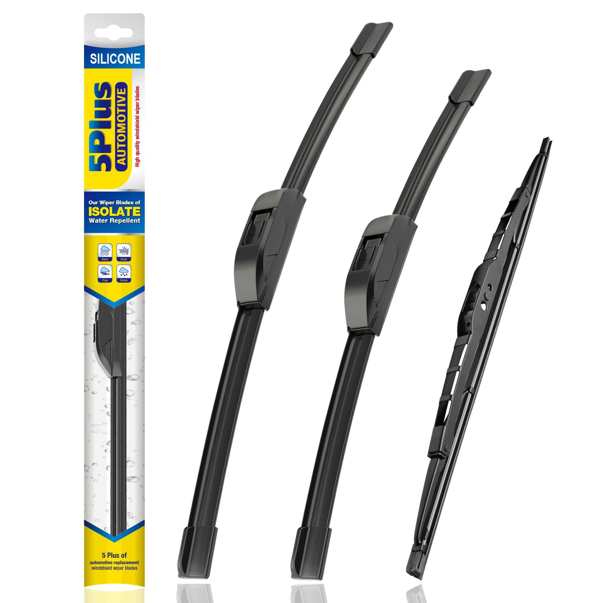 5 PLUS Silicone Windshield Wipers Fits Ford Explorer 2011-2024 (3 PACK)
