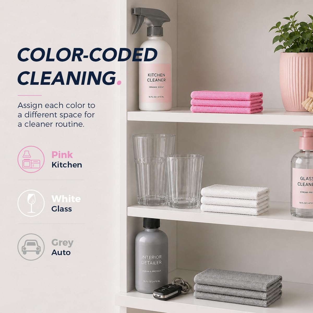 UNIMADE Shop Rags, 100 Sheets Microfiber Cleaning Cloth