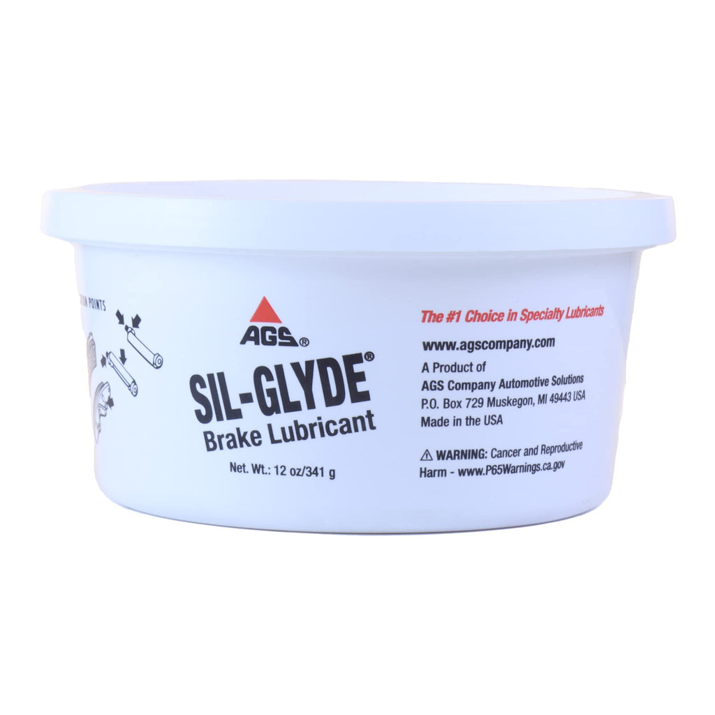 AGS SIL-Glyde 4 oz Tube Silicone Based Brake Assembly Lubricant for Eliminating Disc Brake Squeal - Moisture Proof, Heat Resistant, Rust and Corrosion Protector