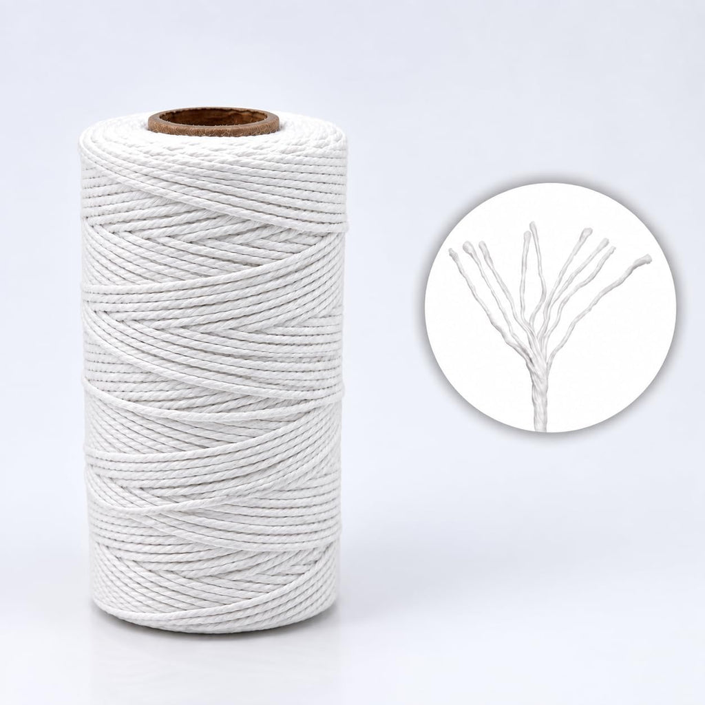 G2PLUS 2MM White String, 328 Feet Cotton Bakers Twine for Craft & Cooking