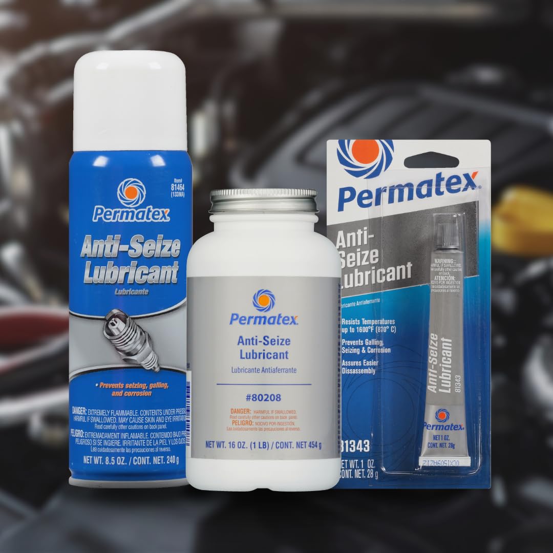 Permatex 80078 Anti-Seize Lubricant with Brush Top Bottle, 8 oz.