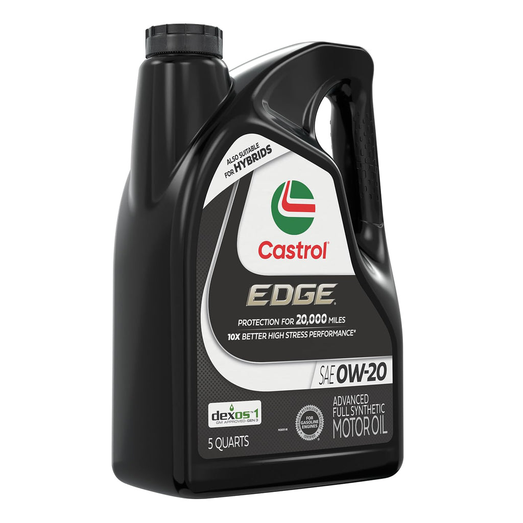 Castrol EDGE 0W-20 Advanced Full Synthetic Motor Oil, 5 Quarts
