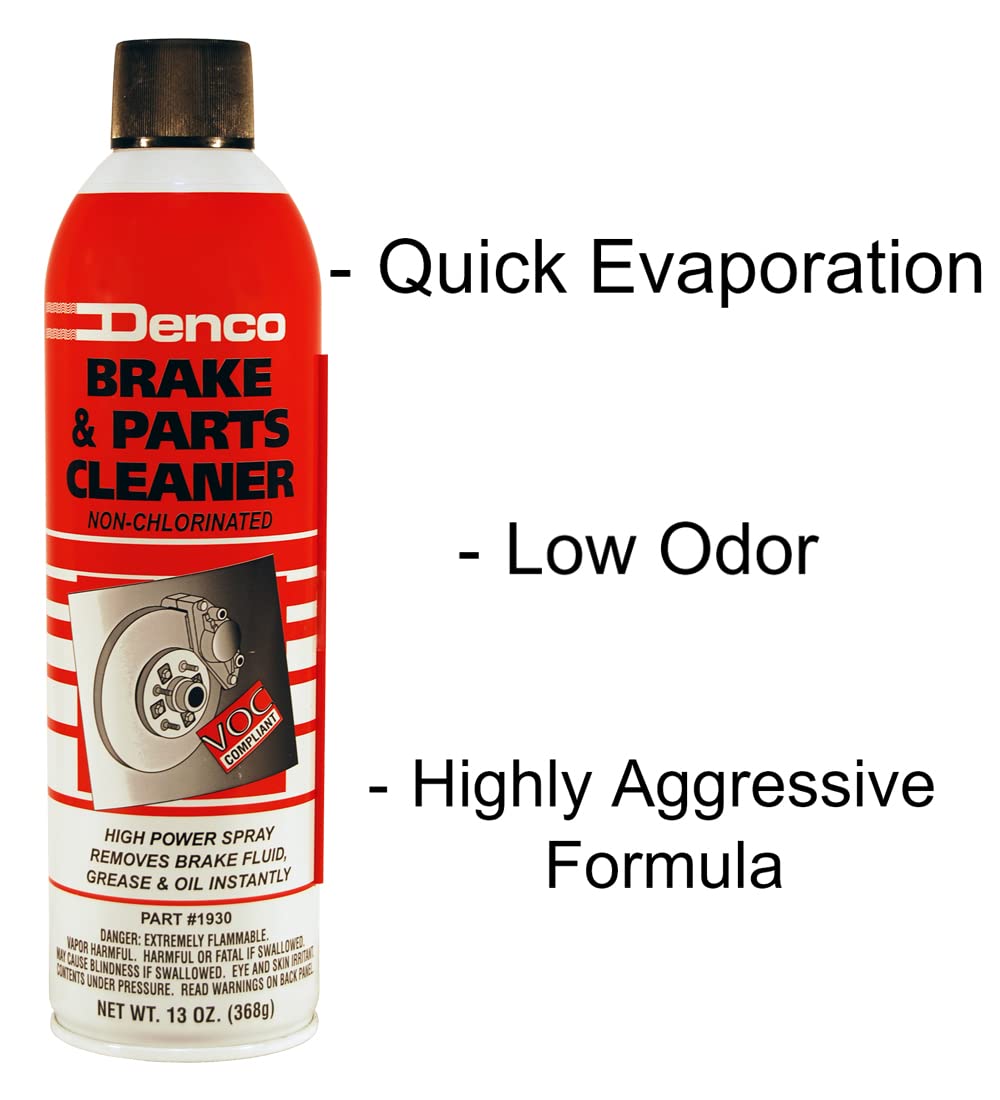 Denco 1930 Brake & Parts Cleaner, Non-Chlorinated, 13oz, 12-Pack