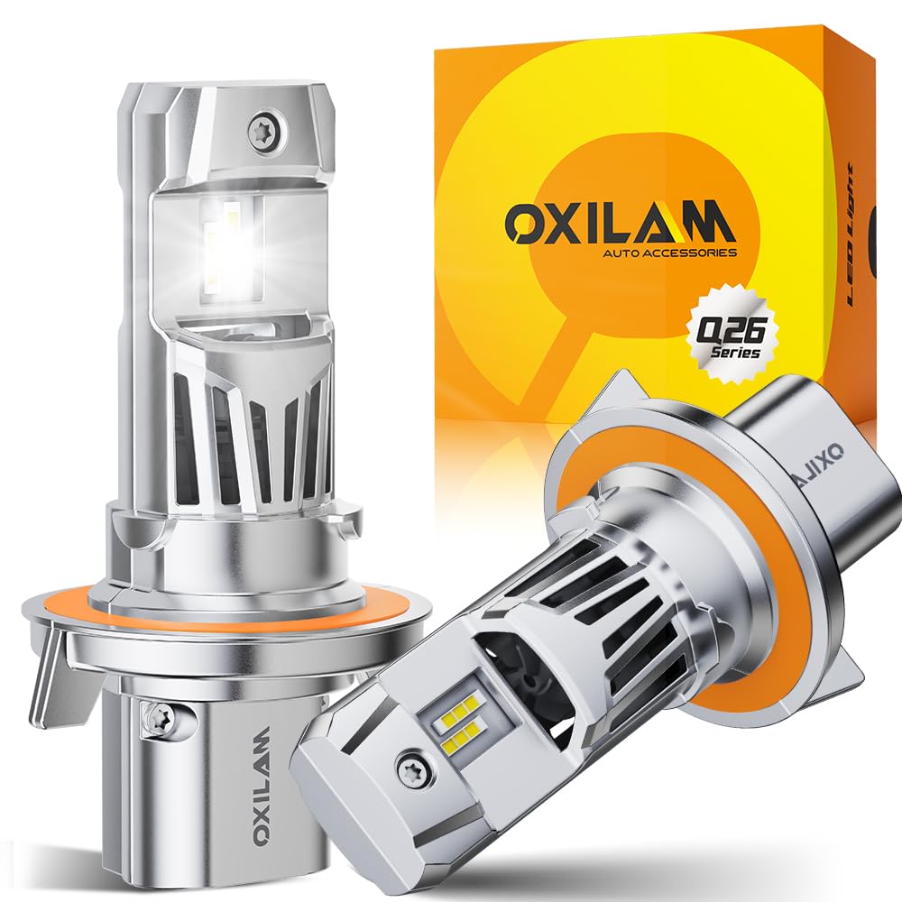 OXILAM H11 9005 Light Bulbs Combo, 320000lm 1800% Brighter 6500K Cool White Light, 1:1 Size H11/H9/H8 9005/HB3 Fog DRL Light Halogen Replacement, Pack of 4
