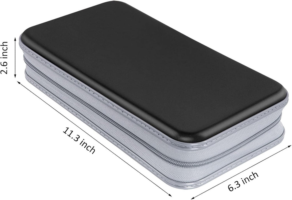 Siveit CD DVD Cases 96 Capacity Disc Storage Binder for Car(Black)